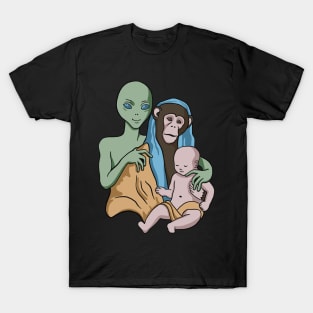 Alien Monkey Human T-Shirt